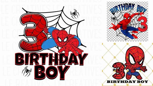 3rd birthday Spiderman SVG, 3rd Birthday Boy spiderman svg, Birthday svg