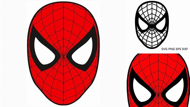 Spiderman Mask Layered SVG Dxf EPS Logo Vector File Silhouette